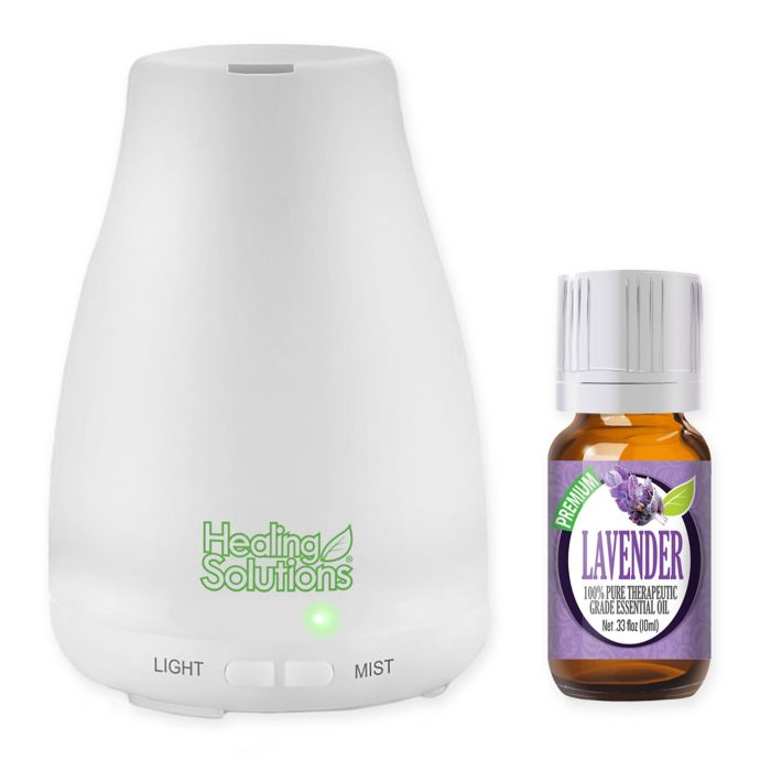 Healing Solutions Medium Ultrasonic Essential Oil Diffuser & Lavender
