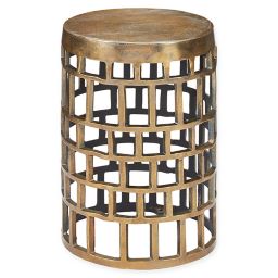 Brass Drum Side Table Bed Bath Beyond