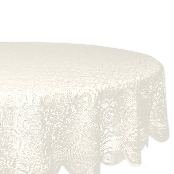 Vintage Lace 63 Inch Round Tablecloth, Round Table Clothes