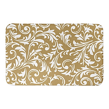 Designs Direct Baroque 21-Inch x 34-Inch Bath Mat in Gold. View a larger version of this product image.
