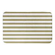 Designs Direct Gold and White Stripes  34&quot; x 21&quot; Bath Mat