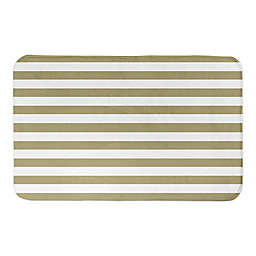 Designs Direct Gold and White Stripes  34" x 21" Bath Mat