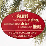 Special Aunt Personalized Wood Ornament