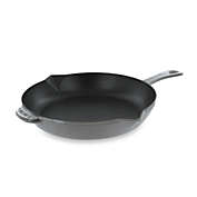 Staub 10-Inch Enameled Cast Iron Fry Pan with Helper Handle in Graphite Grey