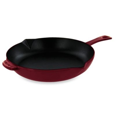 Staub 10-Inch Enameled Cast Iron Fry Pan with Helper Handle