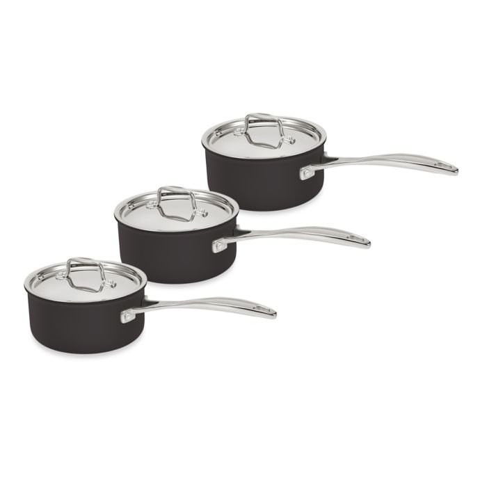 BEKA Chef EcoLogic 100 Ceramic Nonstick Covered Saucepans in Black