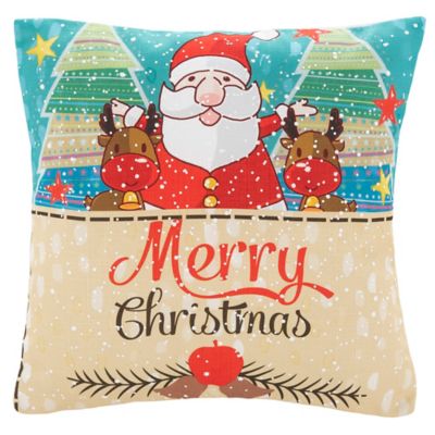 Multicolor 16x16 Chistmas Holiday Season Apparel And Costume Christmas The Beer Drinking Elf Elves Santa Family Matching Throw Pillow