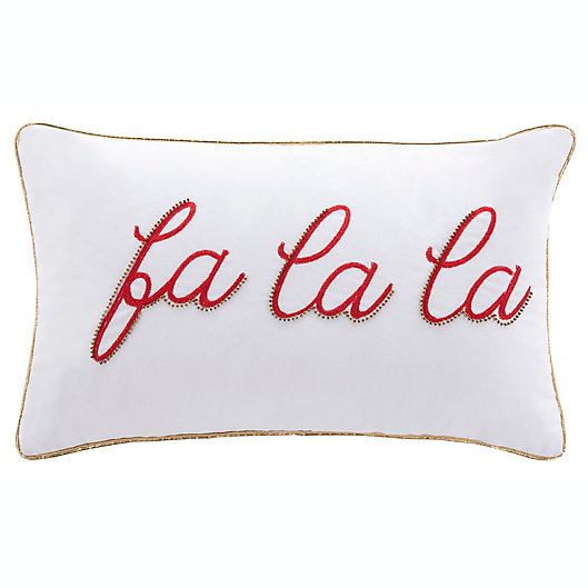 Alternate image 1 for Safavieh Fa La La Oblong Throw Pillow in Ivory/Red