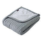 Alternate image 0 for Brielle Cable Knit Reversible Throw Blanket in Blue with Faux Sherpa Lining