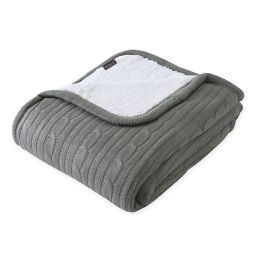 Grey Knit Throw | Bed Bath & Beyond