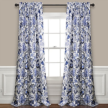 Cynthia Jacobean 95-Inch Rod Pocket Window Curtain  (Set of 2). View a larger version of this product image.