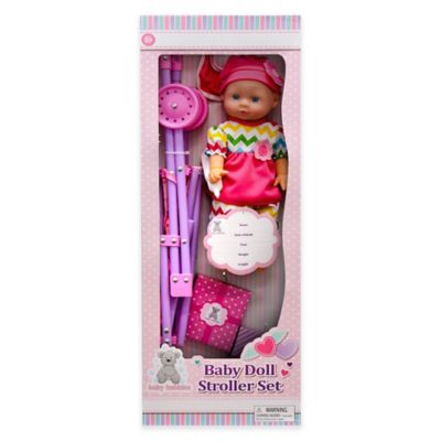 dream collection baby doll with stroller set