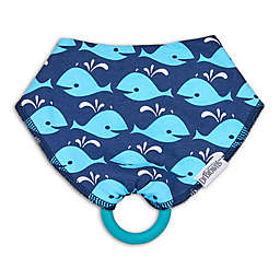 Dr. Brown's® Bandana Bib with Snap-On Teether in Blue Whales