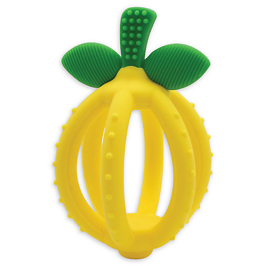 Alternate image 1 for Itzy Ritzy® Silicone Lemon Teething Ball in Yellow