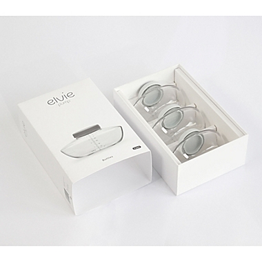 Elvie&reg; 3-Pack 5 oz. Breast Pump Bottles in Clear/Grey. View a larger version of this product image.