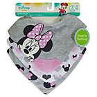 Alternate image 0 for Disney 3-Pack Minnie Mouse Scarf Bibs with Teether in Heather Grey