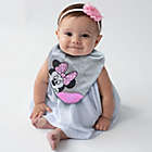 Alternate image 2 for Disney 3-Pack Minnie Mouse Scarf Bibs with Teether in Heather Grey