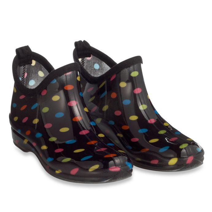 Capelli® Women's Shiny Multi Dots Rain Booties | Bed Bath & Beyond