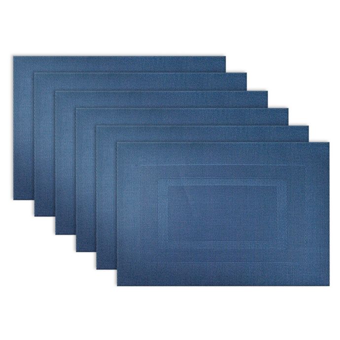 Double Bordered Square Placemats (Set of 6) Bed Bath & Beyond