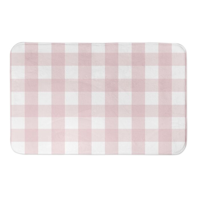 Designs Direct Buffalo Check 34 X 21 Bath Mat In Pink Bed Bath