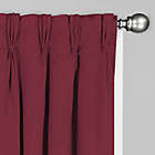 Alternate image 1 for Shauna 84-Inch Pinch Pleat Back Tab Room Darkening Window Curtain Panel in Merlot