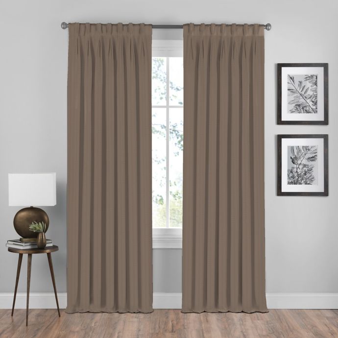 Shauna Pinch Pleat Back Tab Room Darkening Window Curtain Panel