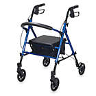 Alternate image 0 for Drive Medical Universal Adjustable Height Rollator w/6-Inch Wheels in Blue