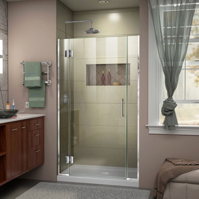 Dreamline Unidoor X 40 40 5 Inch X 72 Inch Frameless Hinged Shower Door In Chrome