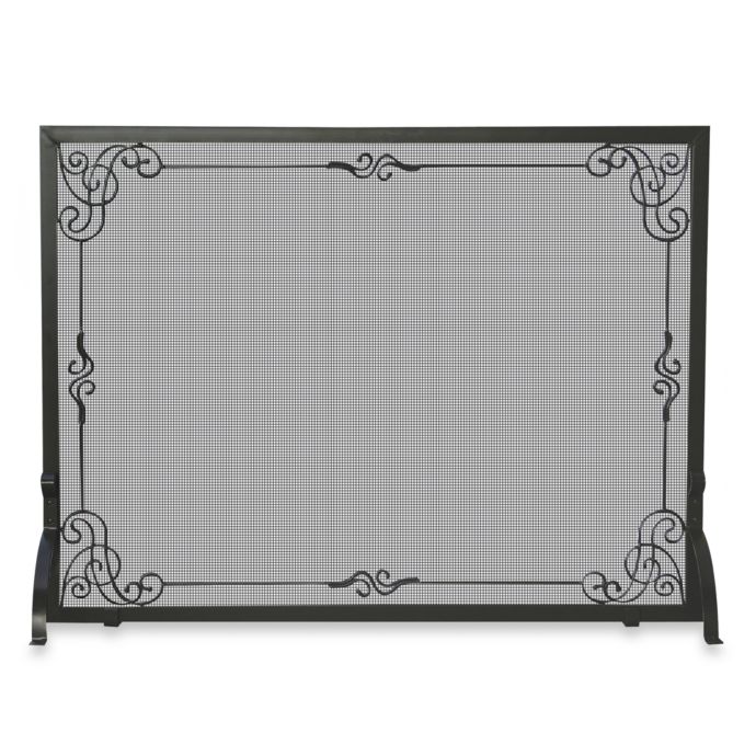 Uniflame S 1025 44 Inch Black Wrought Iron Fireplace Screen Bed