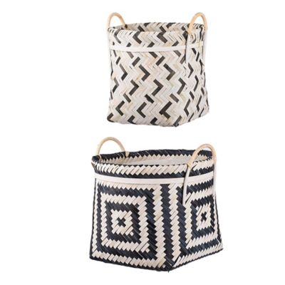 geometric flower girl basket