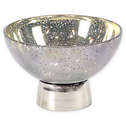 Ridge Road Décor Pedestal Bowl in Silver