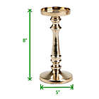 Alternate image 5 for Mind Reader Pillar Candle Holders in Gold (Set of 2)