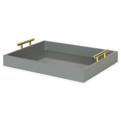 grey decorative tray