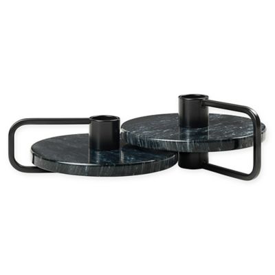 Blomus Castea Candle Holders in Black Marble (Set of 2) image