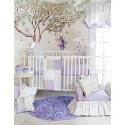 lavender and grey crib bedding