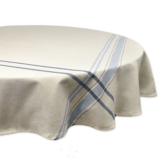 French Stripe 70 Inch Round Tablecloth, How Much Fabric Do I Need To Make A 70 Inch Round Tablecloth