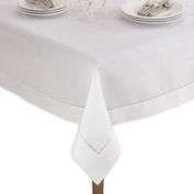Saro Lifestyle Rochester 60-Inch Square Tablecloth in White