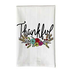 Love You a Latte "Thankful" Kitchen Towel in White