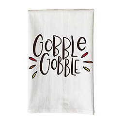 Love You a Latte "Gobble, Gobble" Kitchen Towel in White