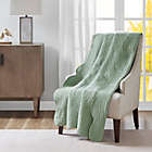 Alternate image 2 for Madison Park Tuscany Quilted Throw Blanket in Seafoam