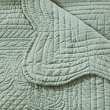 Madison Park Tuscany Quilted Throw Blanket in Seafoam. View a larger version of this product image.