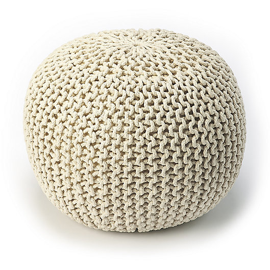 Alternate image 1 for Butler Specialty Company Wool Pouf in Off White
