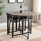 Alternate image 0 for Faux Marble Counter-Height 3-Piece Dinette Set