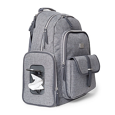 carter&#39;s&reg; Stow Away Diaper Bag Backpack in Heather Grey. View a larger version of this product image.