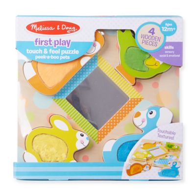 melissa and doug peek a boo touch and feel puzzle