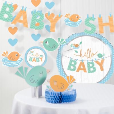Creative Converting&trade; 6-Piece &quot;Hello Baby&quot; Boy Party Supplies Kit