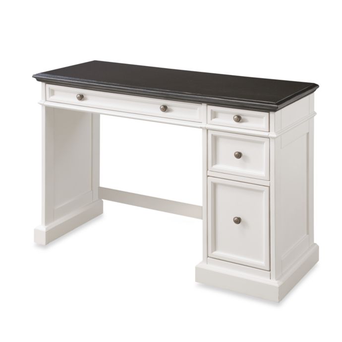 Home Styles Traditions White Utility Desk W Black Granite Top