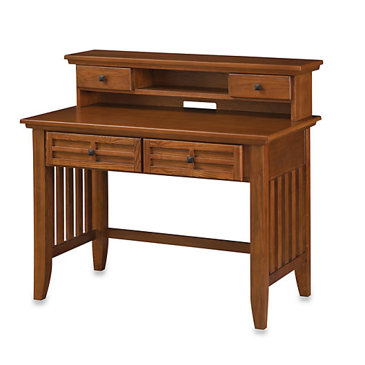 Alternate image 1 for Home Styles Arts & Crafts Cottage Oak Student Desk w/Hutch