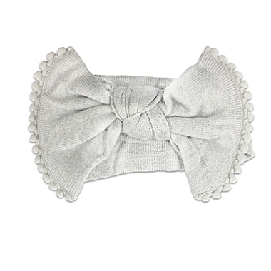 NYGB&trade; Large Bow Headband in Grey. View a larger version of this product image.