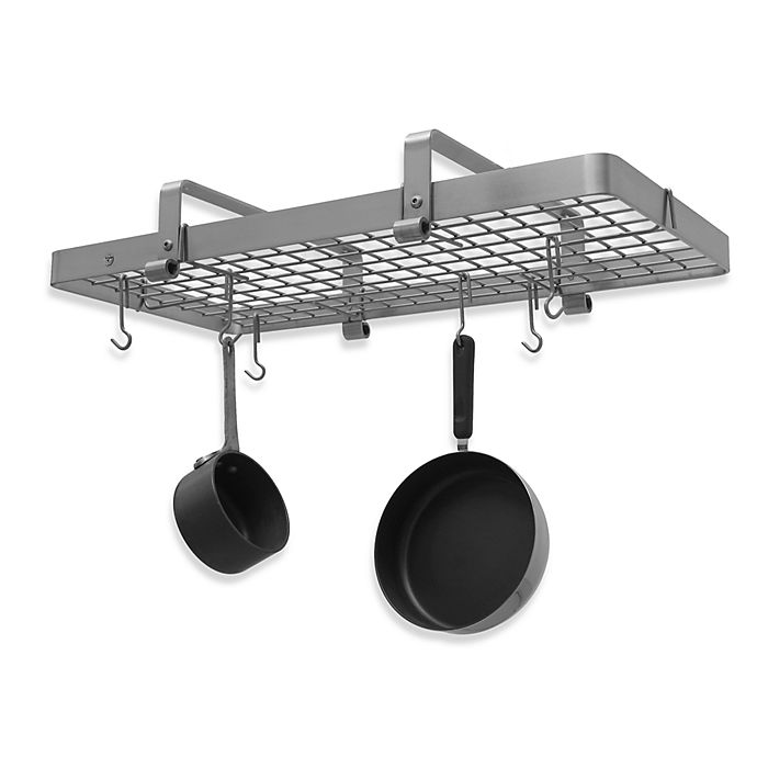 Enclume® Premier Collection Low Ceiling Stainless Steel Rectangle Pot Enclume Stainless Steel Pot Rack